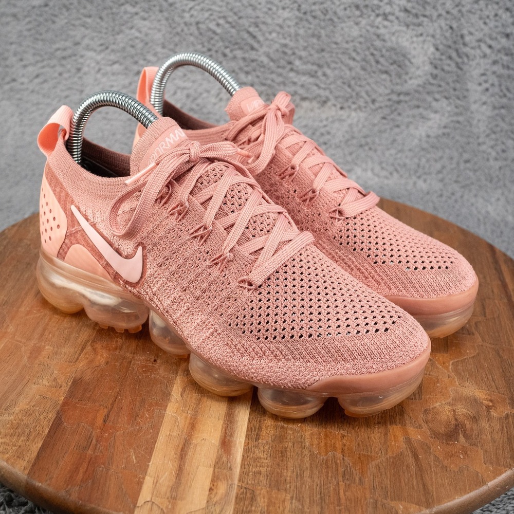 Nike Air Vapor Max Flyknit 2 Women US Size 7 UK 4.5 EU 38 Rust Pink 942843-600